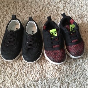 Baby Boys Shoes- 2 Pairs Under Armour & Gymboree